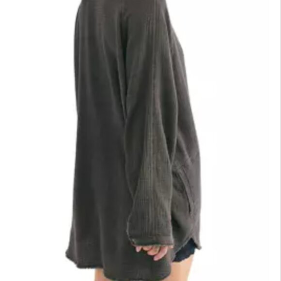 Free People Summer Daydream button down shirt-  BLACK - Picture 2 of 5